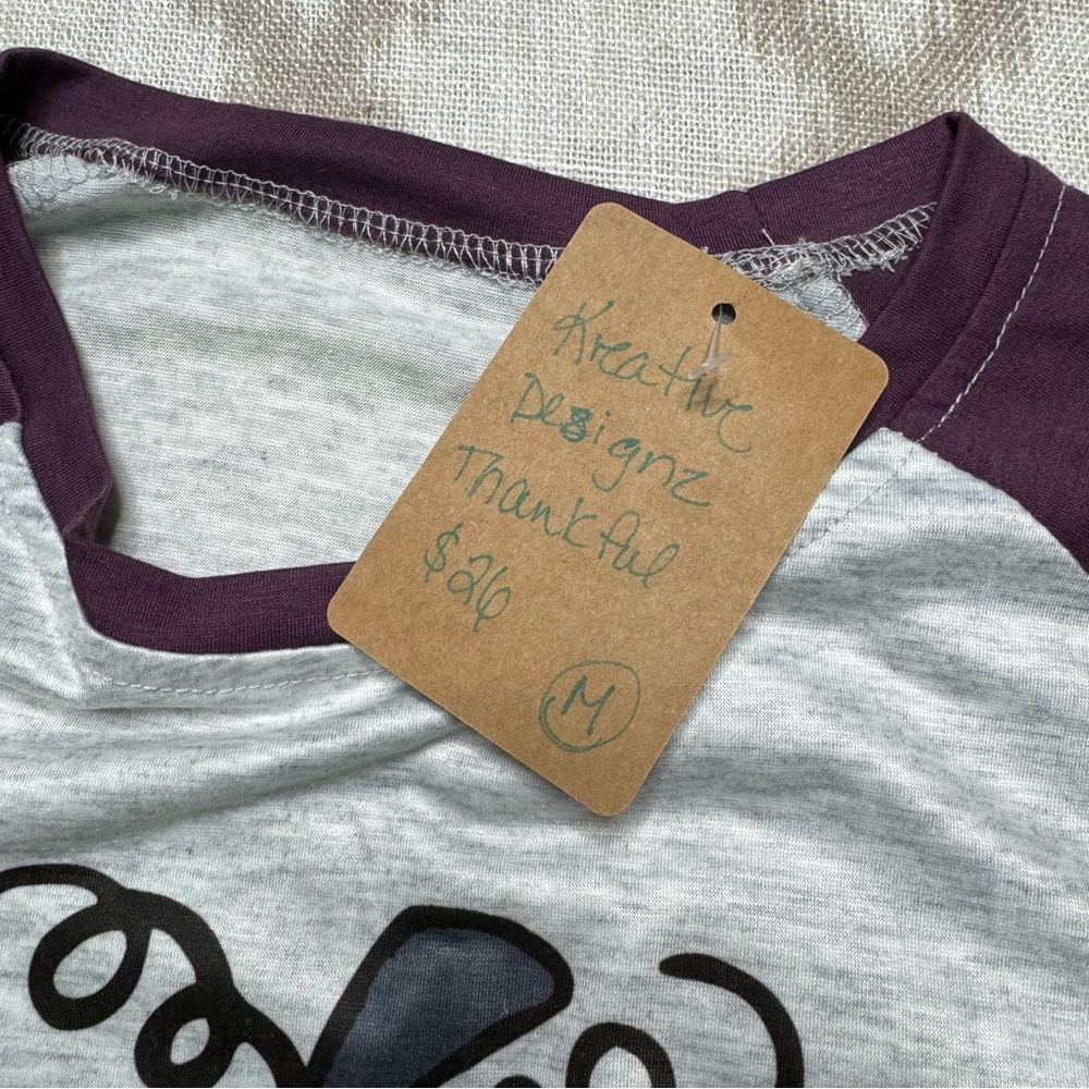 Thankful Blessed pumpkin baseball tee - Picture 3 of 7